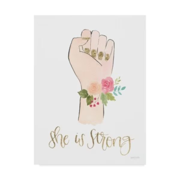 Jenaya Jackson 'Girl Power X' Canvas Art, 14x19, Trademark Fine Art, Mfr#: WAP02773-C1419GG